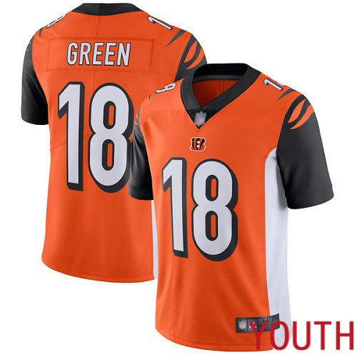 Cincinnati Bengals Limited Orange Youth A J  Green Alternate Jersey NFL Footballl #18 Vapor Untouchable